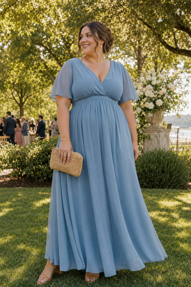 22 Plus Size Wedding Guest Dresses That Photograph Well