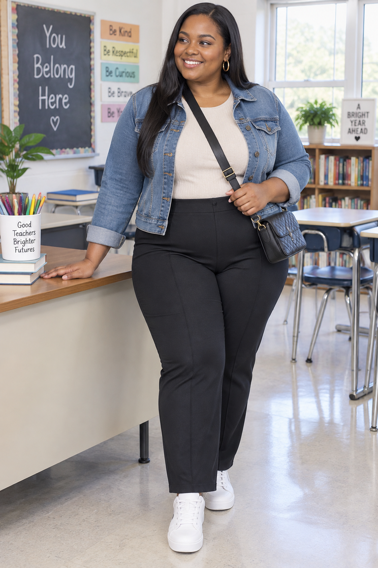 25 Plus Size Teacher Outfits You Can Move, Wash, and Wear